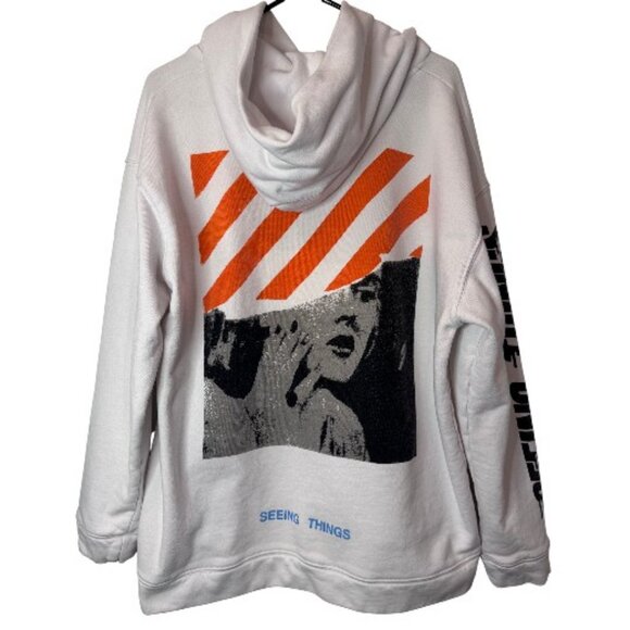Off-White Seeing Things Photocopy Marilyn Monroe graphic hoodie size L - Picture 6 of 12